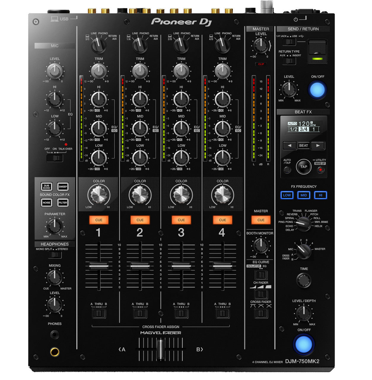 Pioneer DJ Pioneer DJ DJM-750MK2 4-Channel Performance DJ Mixer