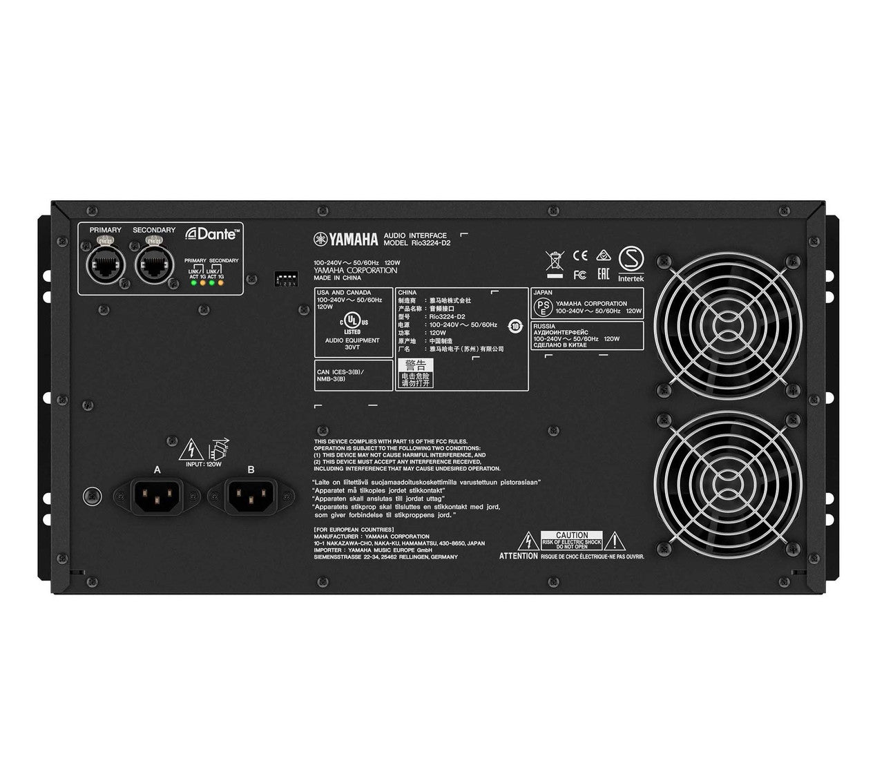 Yamaha Rio3224-D2 Dante Stage Box